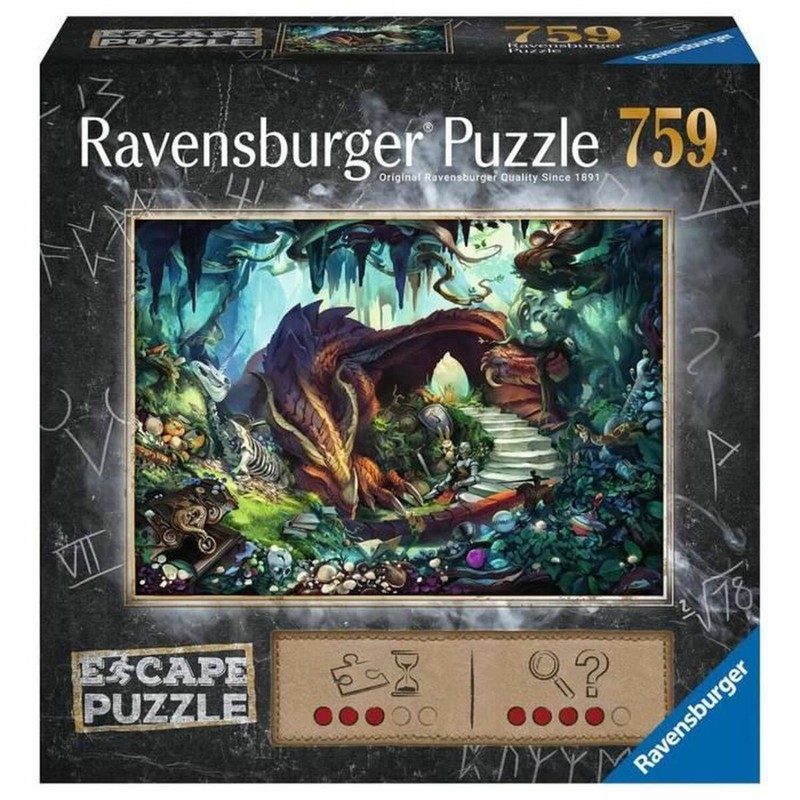 Puzzle Infantil Ravensburger Escape 759: La Cueva del Dragón - Compra online en MegaJuguetes