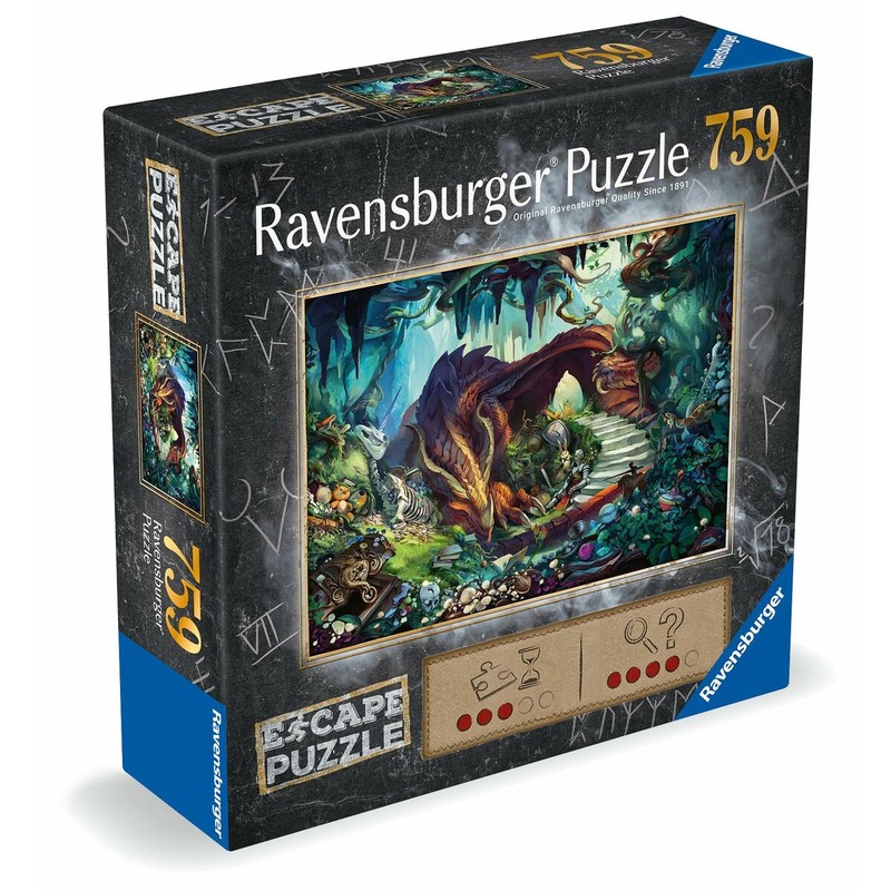 Puzzle Infantil Ravensburger Escape 759: La Cueva del Dragón