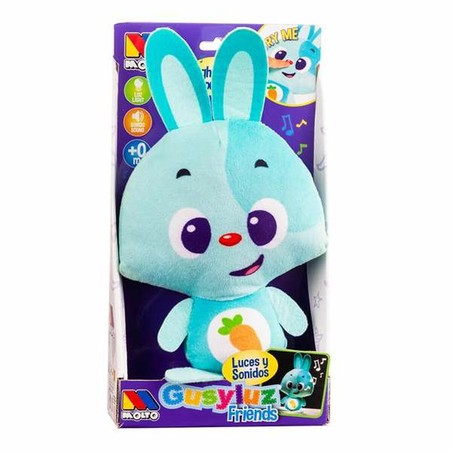 Peluches Niños Moltó Gusy Luz Baby Bunny con Sonido Turquesa