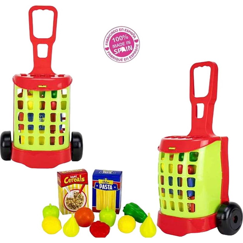 Juego Simbólico Niños: Carro de Compra con 32 Piezas