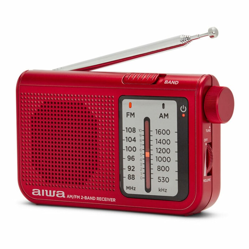 Juguetes Musicales Niños: Radio Portátil Aiwa RS55RD Rojo
