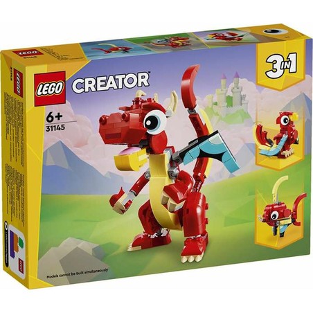 Juguetes Construcción Niños LEGO Creator Dragón Rojo 31145 - Compra online en MegaJuguetes
