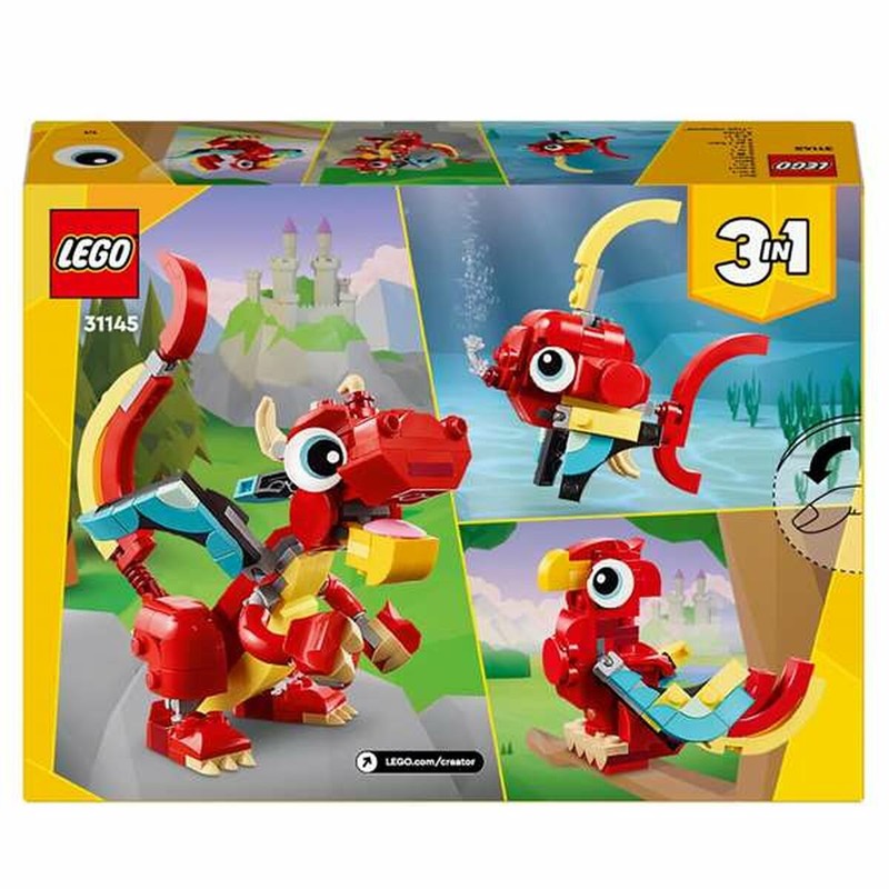Juguetes Construcción Niños LEGO Creator Dragón Rojo 31145