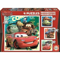 Puzzle infantil Educa Cars - Set 4 Rompecabezas - Compra online en MegaJuguetes