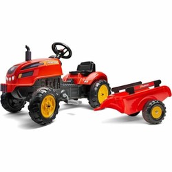 Juguetes Exterior Niños: Tractor a Pedales Falk Rojo con Remolque - Compra online en MegaJuguetes