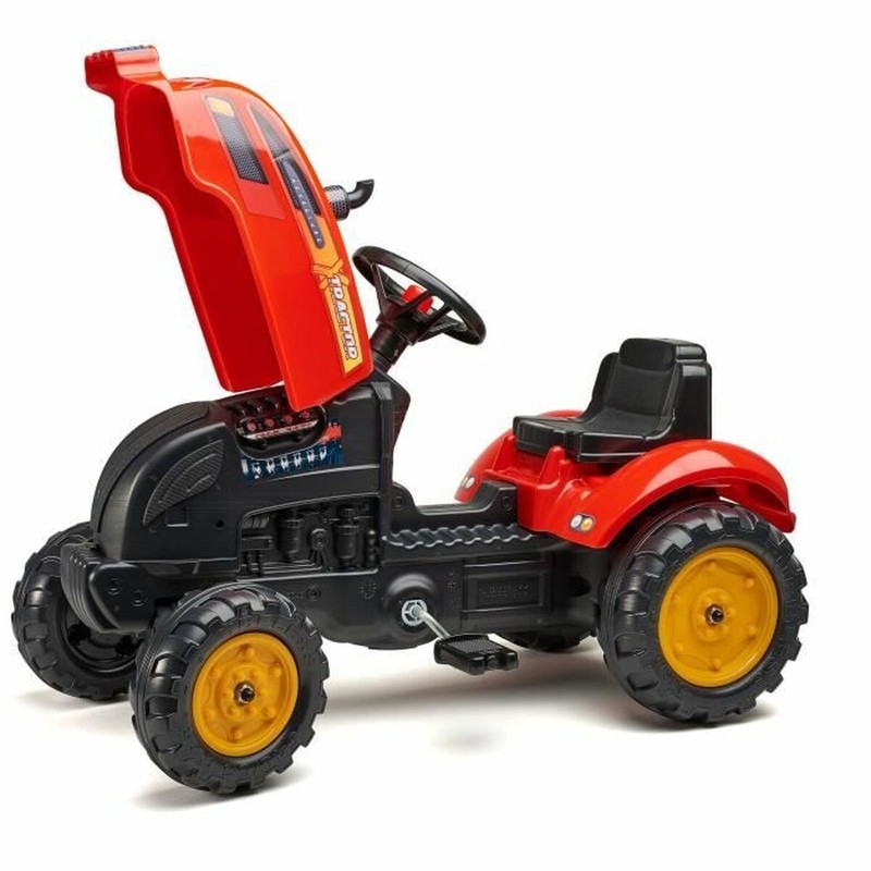 Juguetes Exterior Niños: Tractor a Pedales Falk Rojo con Remolque