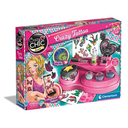 Disfraces Niños: Tatuajes Temporales Clementoni Crazy Tattoo Studio