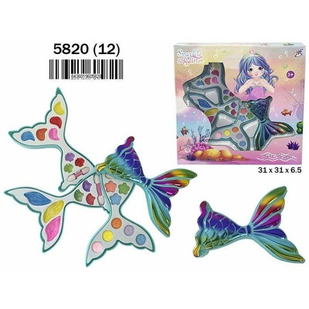 Disfraces Niños: Set Maquillaje Infantil Sirenas 3 Compartimentos