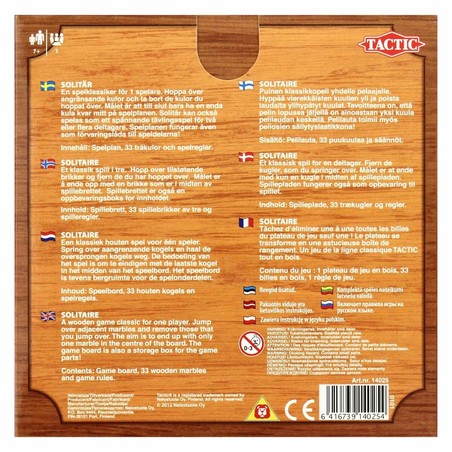 Juegos Mesa Niños Tactic Solitario Madera