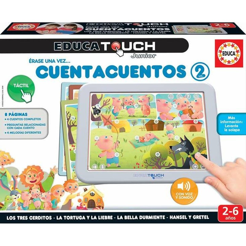 Cuentacuentos interactivo que fomenta la creatividad en niños
