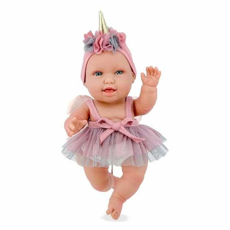 Muñecas Niñas Berjuan Andrea Baby Unicornio Rosa 38 cm - Compra online en MegaJuguetes