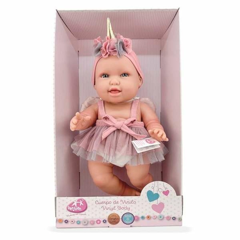 Muñecas Niñas Berjuan Andrea Baby Unicornio Rosa 38 cm