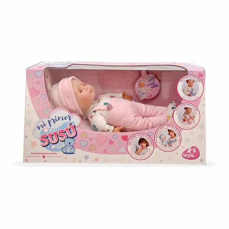 Muñecas Niñas Berjuan: Muñeco Bebé 'Mi Primer Susú' 30 cm Interactivo