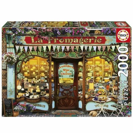 Vista superior del puzzle terminado: quesería detallada