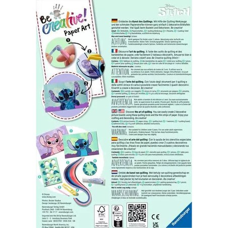Manualidades Niños Ravensburger Be Creative! Paper Art Stitch