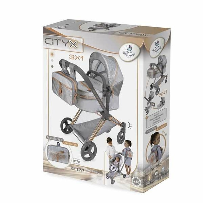 Muñecas Niñas: Carrito Plegable Decuevas Cityx 3 en 1 para Pasear