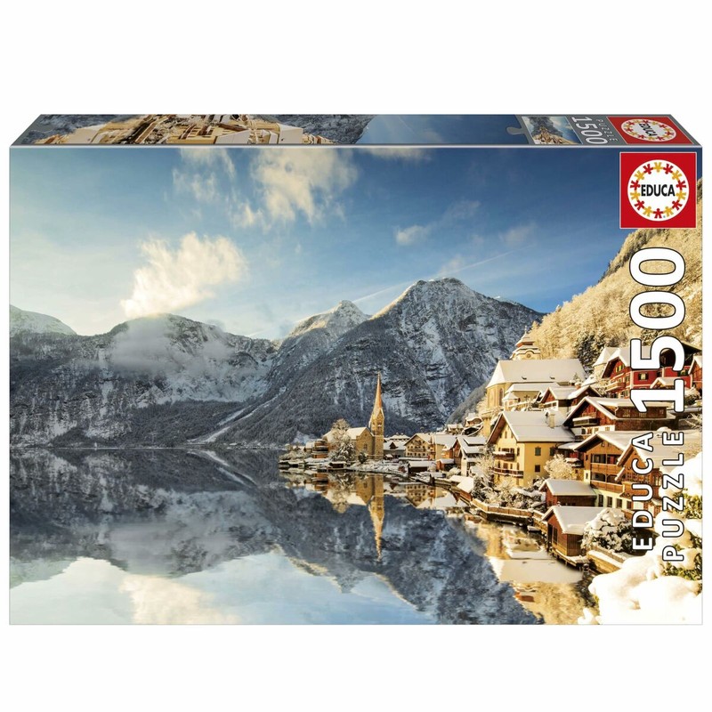 Puzzles para adultos: el placer de construir Hallstatt en invierno pieza a pieza.