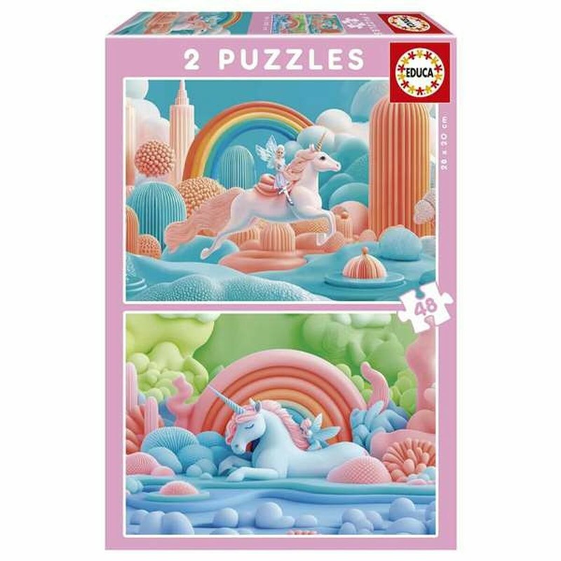 Puzzle Educa Magic Unicorns, **bloques construcción infantiles** para la imaginación