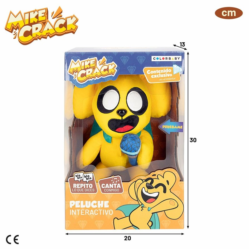 Peluches Niños: Peluche Mikecrack con Sonido Amarillo 29 cm