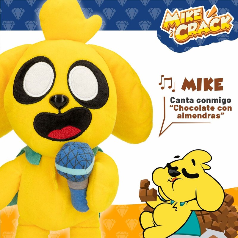 Peluches Niños: Peluche Mikecrack con Sonido Amarillo 29 cm