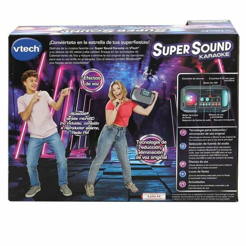 Juguetes Musicales Niños - Altavoz Karaoke Vtech Super Sound