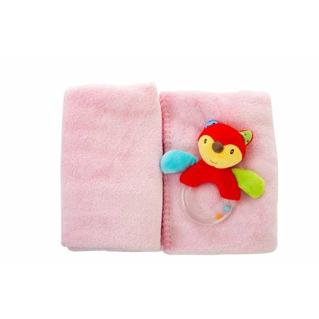 Peluches Niños BigBuy Fun - Set Manta y Sonajero Zorro - Compra online en MegaJuguetes