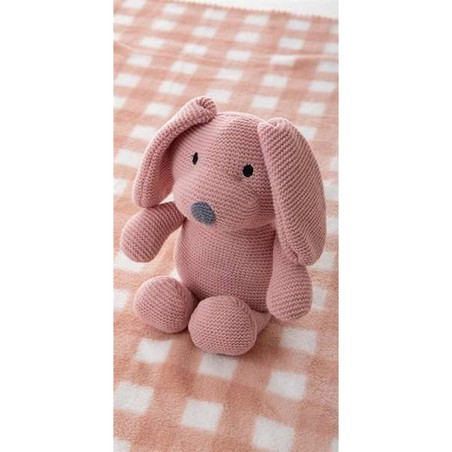 Peluches Niños BigBuy Fun: Set Peluche Perro y Manta Rosa
