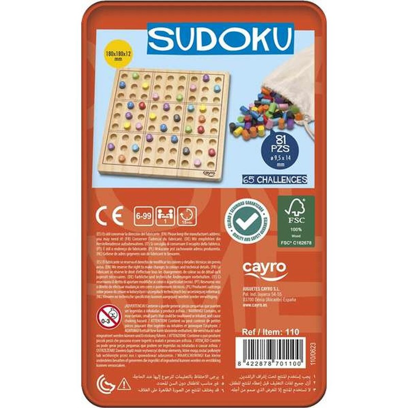 Juegos Mesa Niños Sudoku Cayro - 81 Piezas Educativas