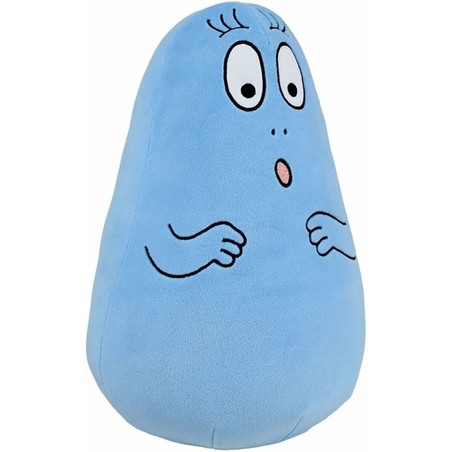 Un peluche Barbapapa amarillo, seguro para la piel del bebé