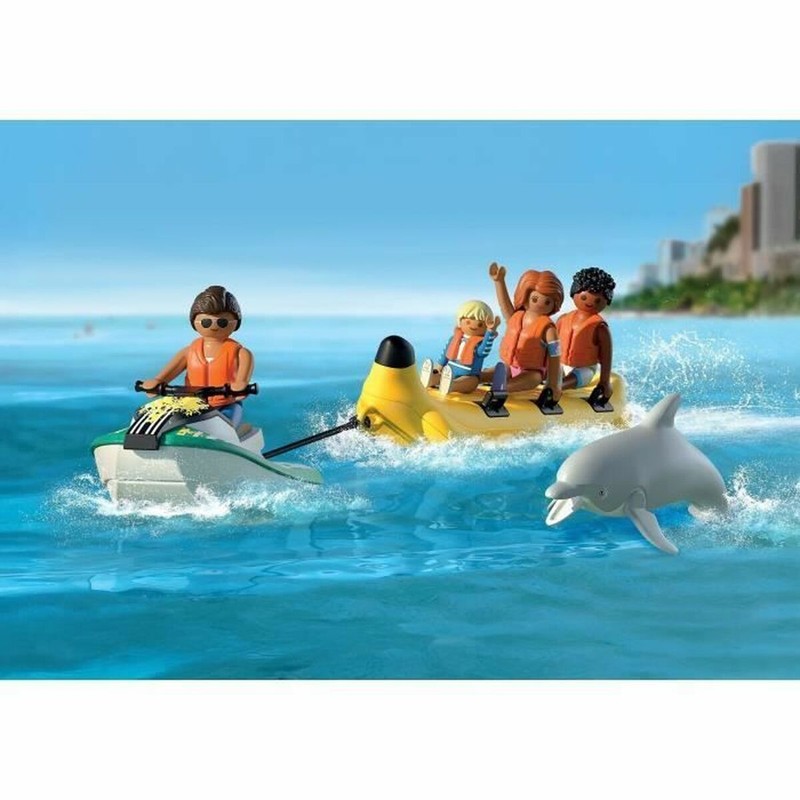 Juguete moto acuática niños Playmobil en acción acuática