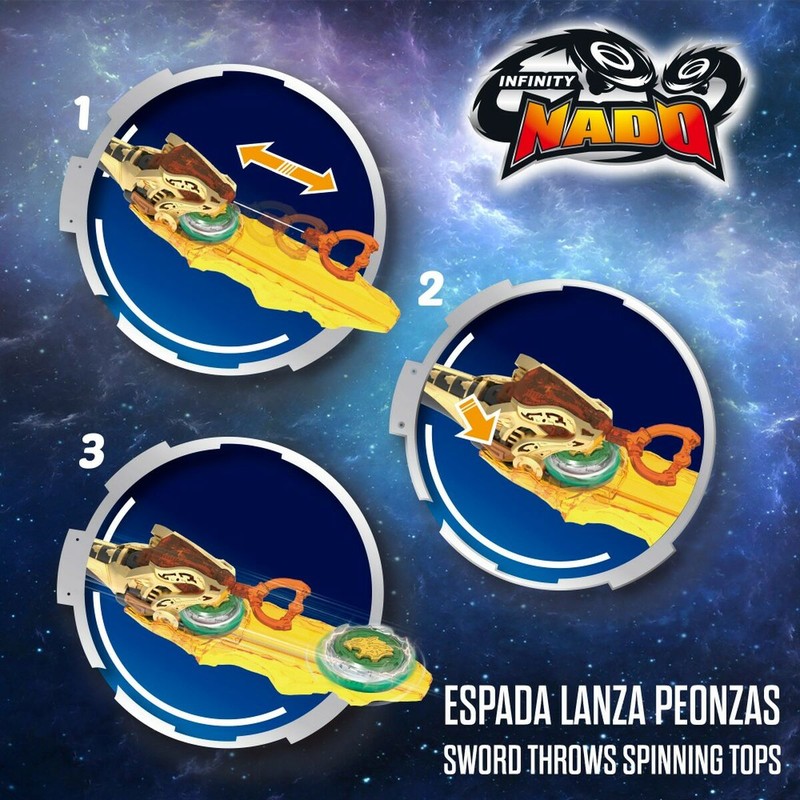 Figuras Acción Niños: Duelos con Peonza Infinity Nado (4 Unidades)