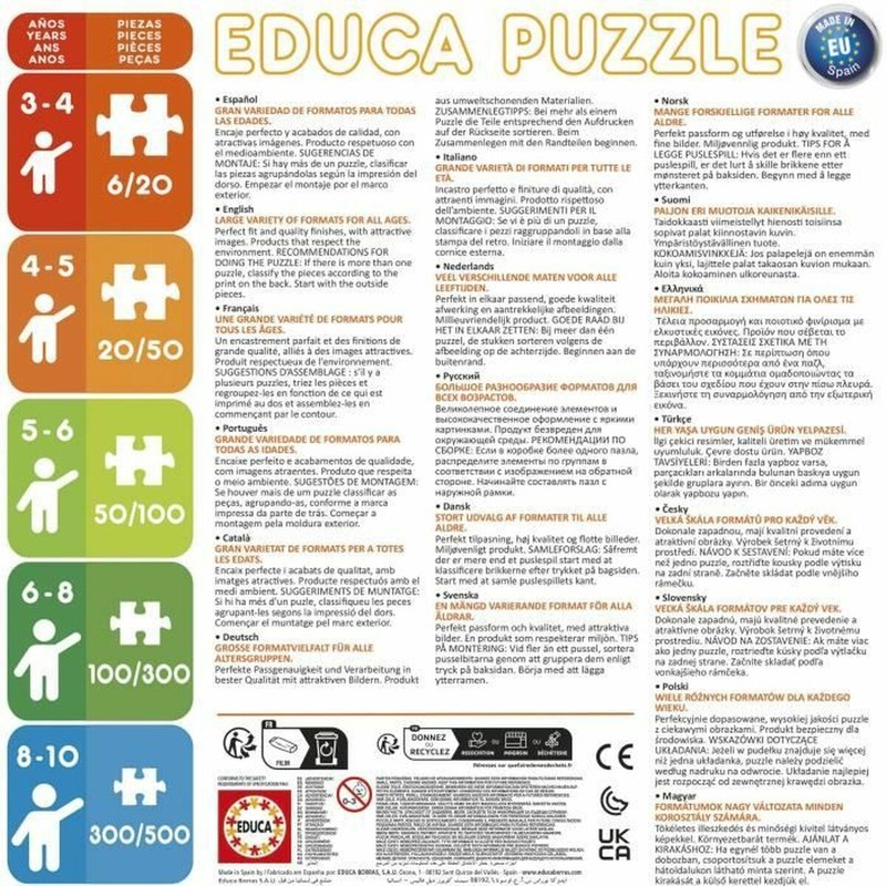 Puzzles Educa Dino Spidey 25 piezas para desarrollo motricidad fina