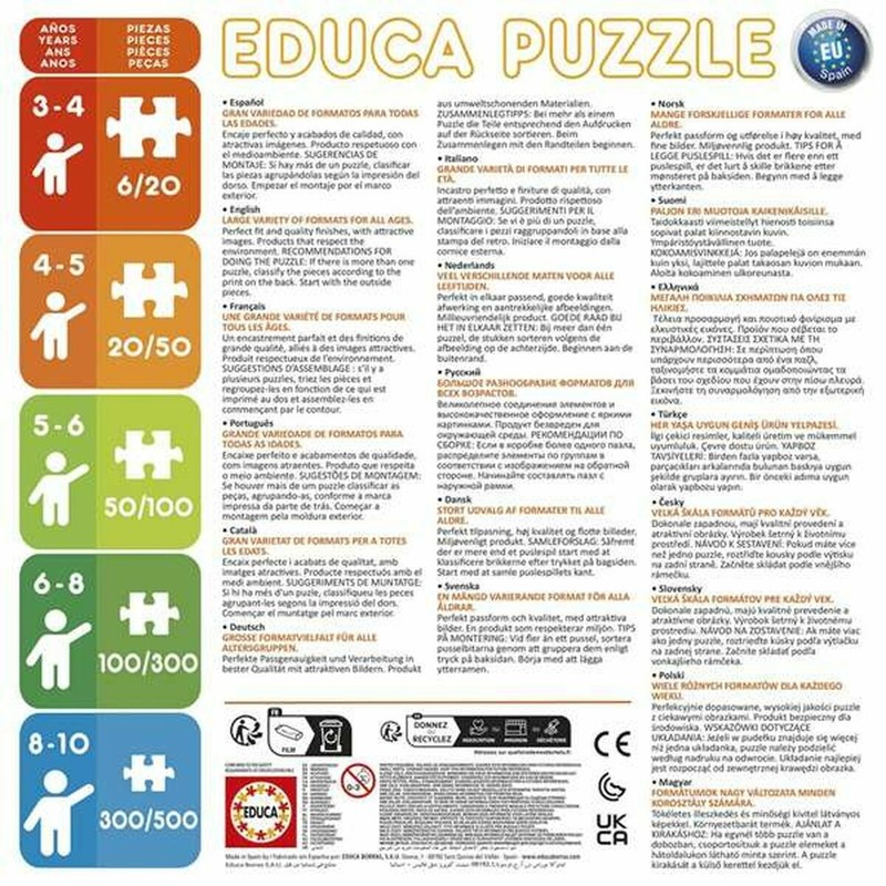 Fondo de caja de puzzles infantiles Educa Dino Spidey