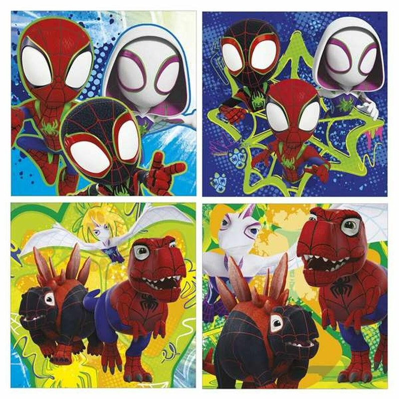 Puzzles educativos Dino Spidey para aprender jugando