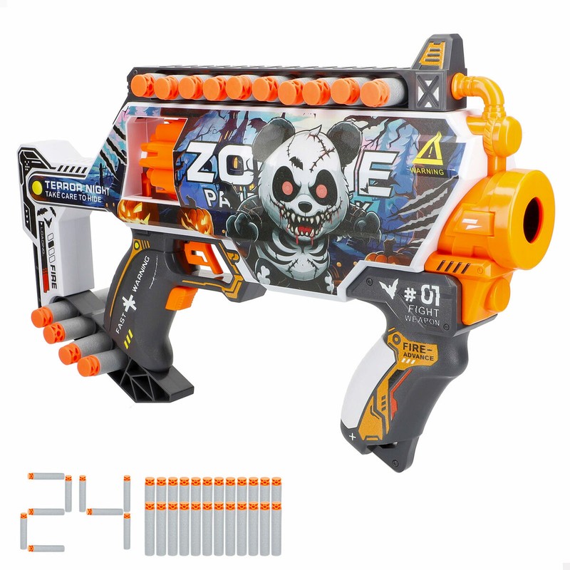 Figuras Acción Niños: Pistola de Dardos Colorbaby 4 Unidades