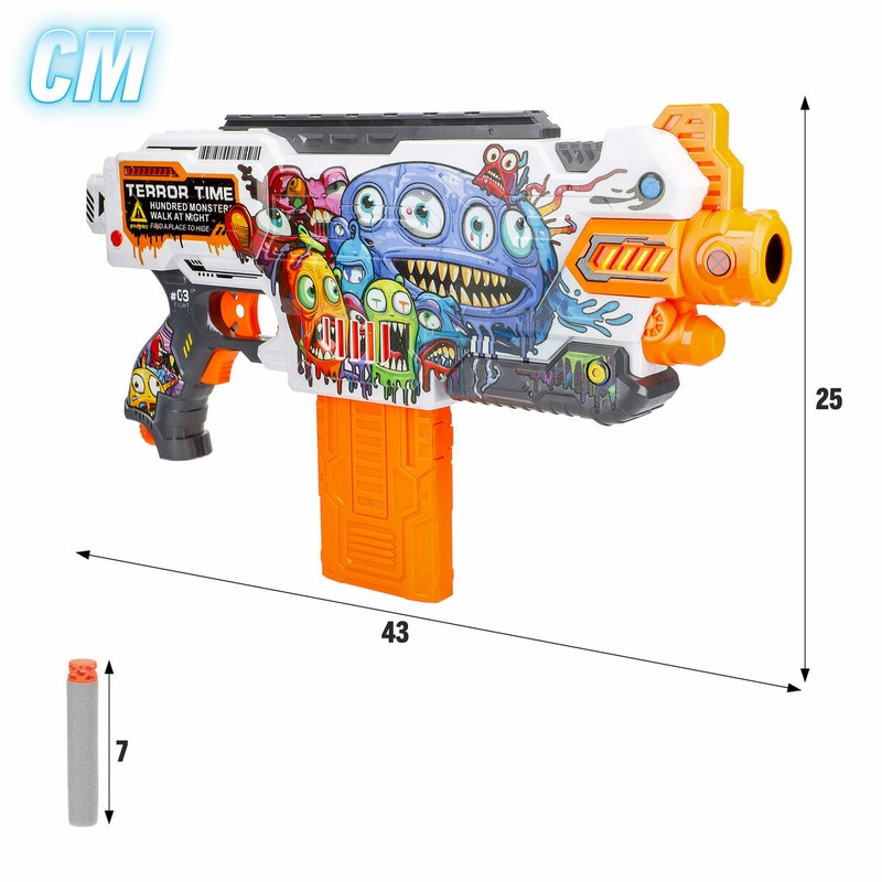 Figuras Acción Niños: Pistola Dardos Eléctrica Colorbaby 4 Unidades
