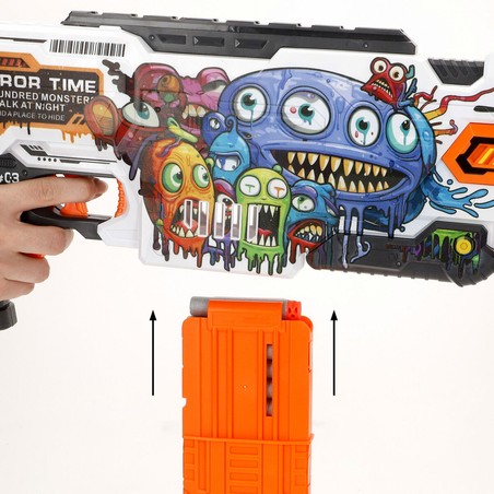 Figuras Acción Niños: Pistola Dardos Eléctrica Colorbaby 4 Unidades