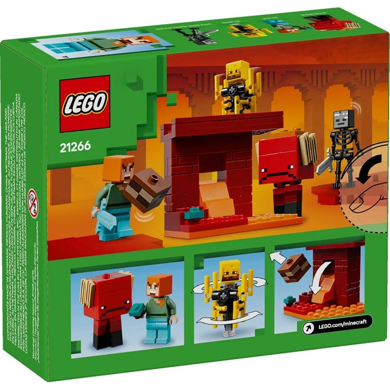 Juguetes Construcción Niños LEGO Minecraft 21266: Aventura Lava Abisal