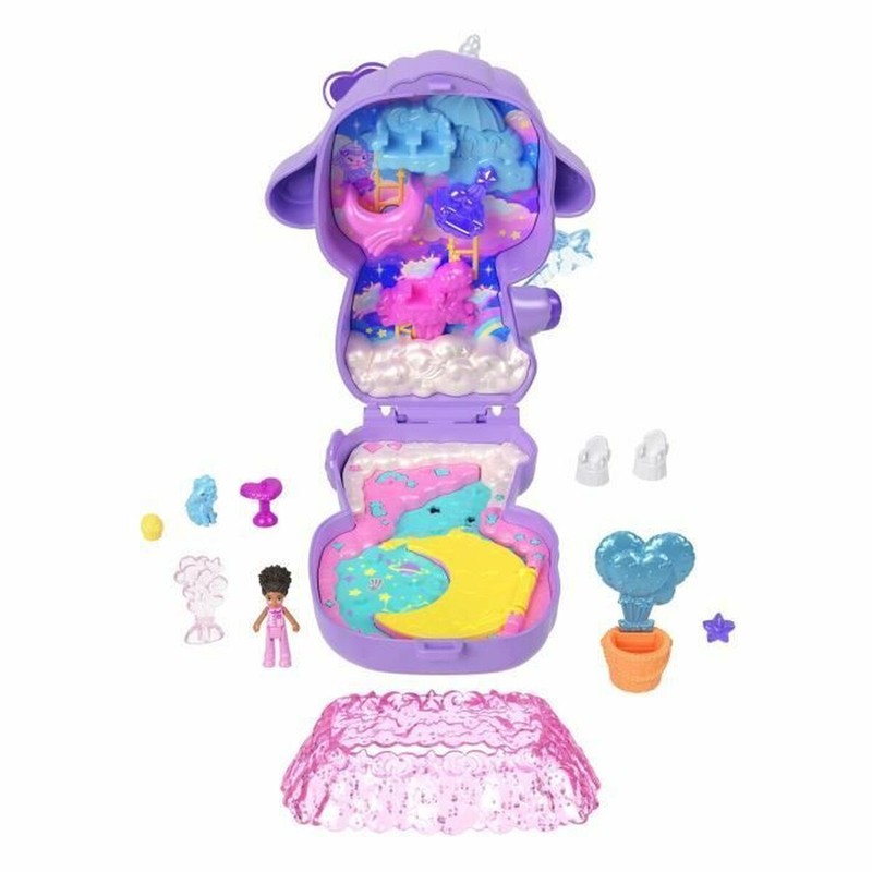 Escena del playset mini figuras Polly Pocket en acción
