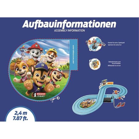 Coches Juguete Niños: Pista de Carreras Paw Patrol First Race 2,4m