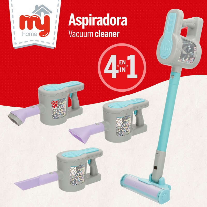Juego Simbólico Niños: Aspiradora de Juguete My Home 4 en 1 con Sonidos Realistas