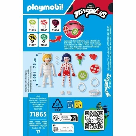 set construcción educativo playmobil ladybug cat noir