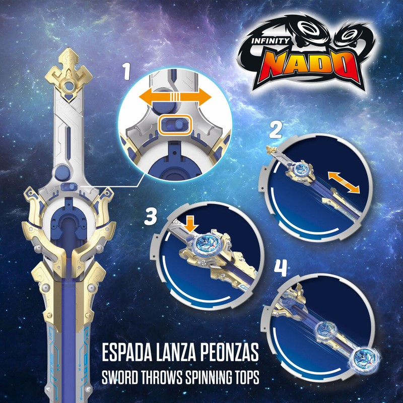 Peonza Infinity Nado (4 Unidades) - Juego de Batalla