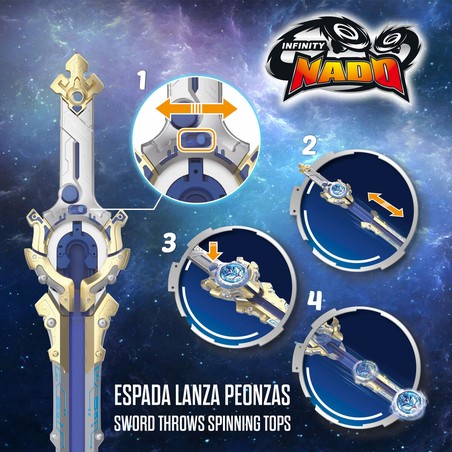 Peonza Infinity Nado (4 Unidades) - Juego de Batalla