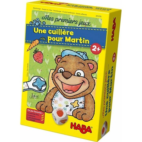 Juegos mesa niños HABA con osito comiendo papilla