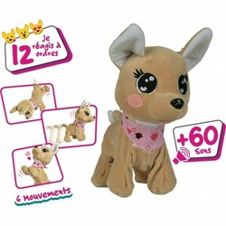 Peluche Smoby Chichi Love interactivo beige para niños
