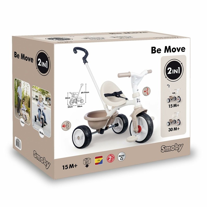 Juguetes Exterior Niños: Triciclo Smoby Be Move Beige
