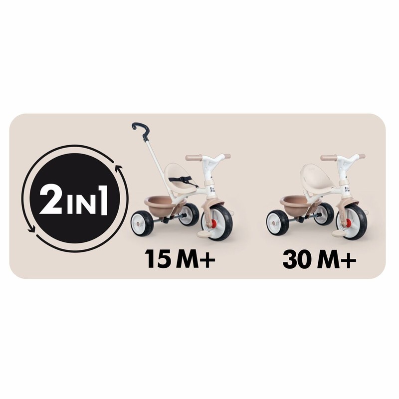 Juguetes Exterior Niños: Triciclo Smoby Be Move Beige