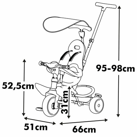 Juguetes Exterior Niños: Triciclo Smoby Baby Balade