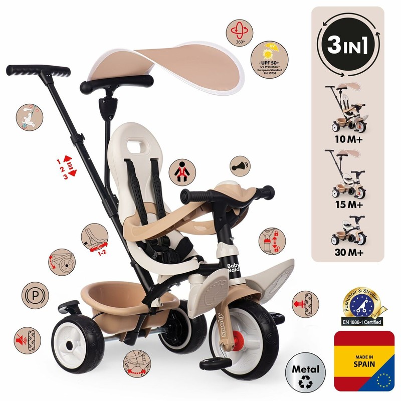 Juguetes Exterior Niños: Triciclo Smoby Baby Balade